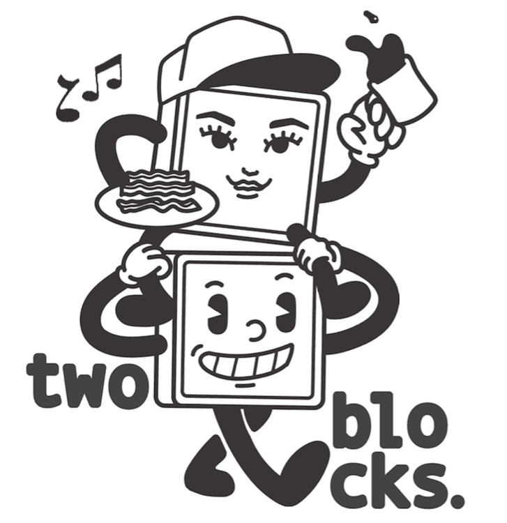 two blocks.