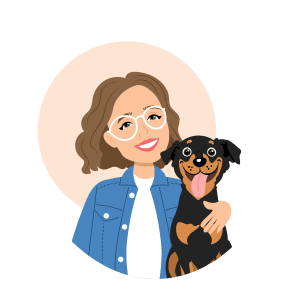 Smiling lady with her happy dog, exemplifying a pet-friendly environment.