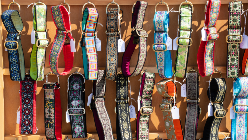 Selection of Collars on Shelf at Markets